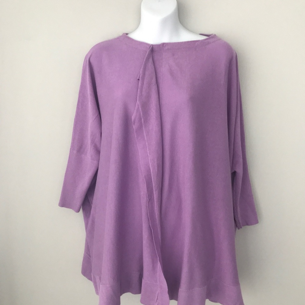 Diane Von Furstenberg Lavender Knit Top Size Small